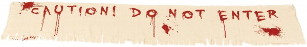 Bloodstained Betreed geen Horror Party Banner
