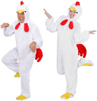 Oversigt: Hvid kylling plys jumpsuit