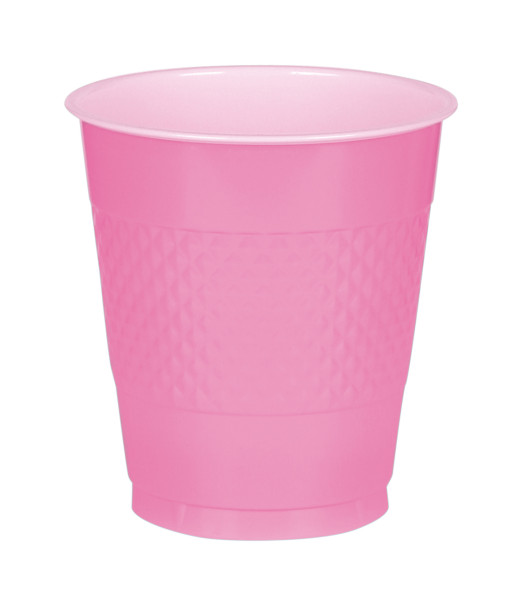 10 bicchieri di plastica rosa scuro 355 ml