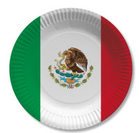 10 st Mexiko festtallrikar 23cm
