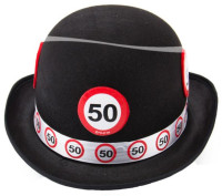 Traffic sign 50 felt hat