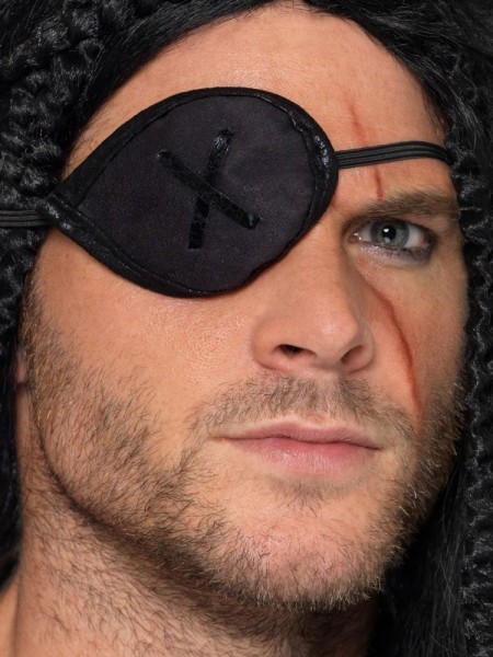 Benda sull'occhio pirata Black Captain Joe