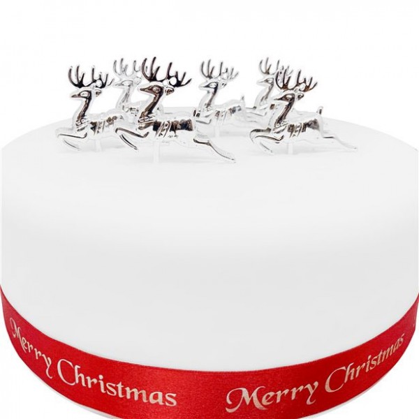 6 reindeer cake decoration plugs