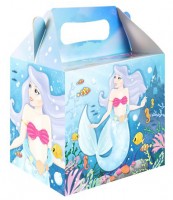 Vorschau: Meerjungfrau Party Geschenkbox 14cm