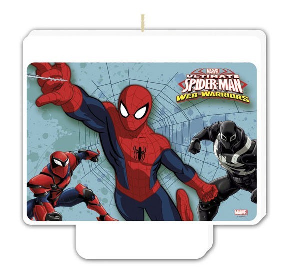Świeczka z okazji urodzin Spiderman Web Warriors