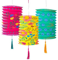 Aperçu: 3 lanternes boho colorées