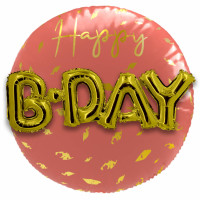 Ballon d'anniversaire 3D Golden Dusk