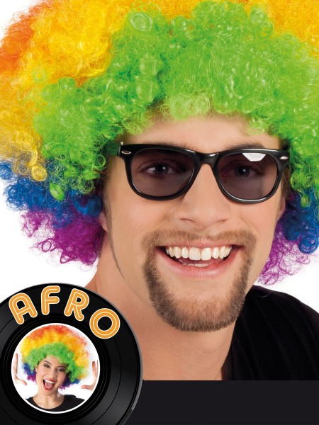 Kolorowa peruka afro unisex