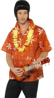 Vorschau: Orangenes Herren Hawaii Hemd