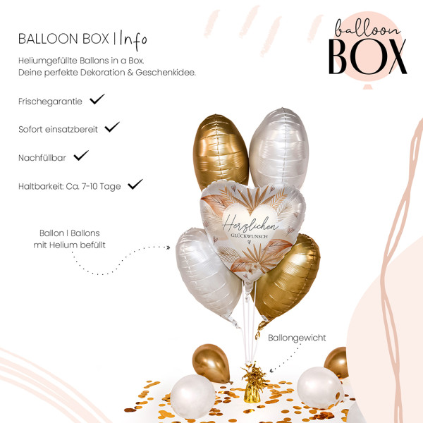 Heliumballon in der Box Boho Congrats 3