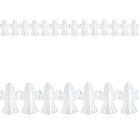Widok: Karnawałowa, biała girlanda w kształcie duchów 3 m