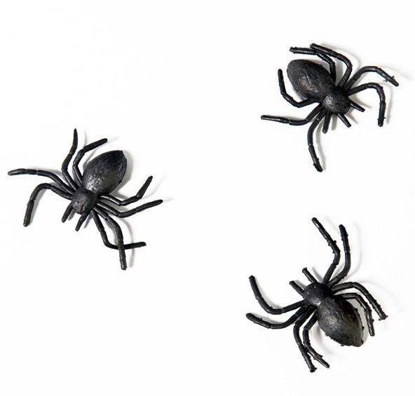 Spinnen Deko 10 Stück 3 x 3cm