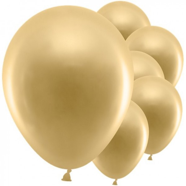 10 Partyhit metallic Ballons gold 30cm