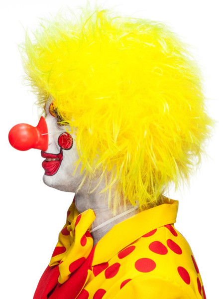 Parrucca da clown gialla con testa pelosa 2