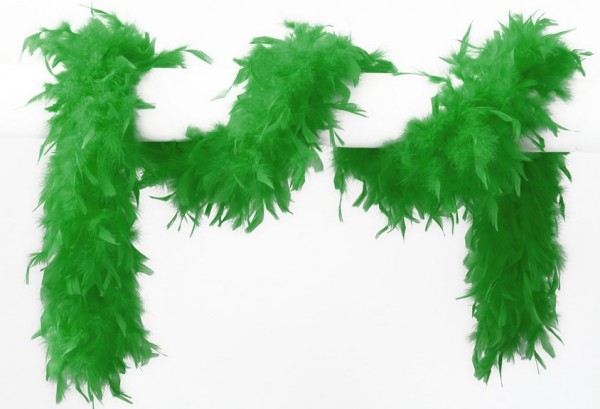 Grønt fjer boa tørklæde 1,8 m
