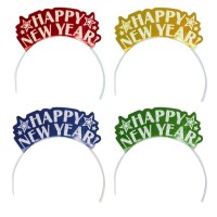 12 colorful New Year headbands 19cm