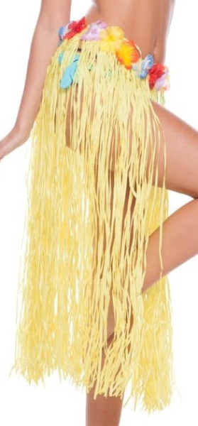 Hawaii skirt yellow fringes 80cm