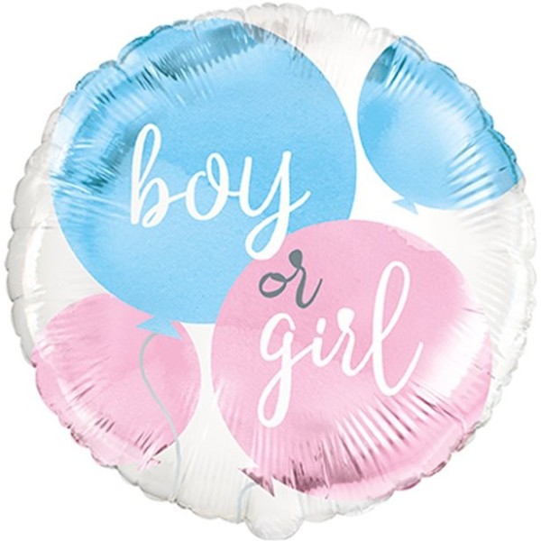 Dreng eller pige folieballon 46 cm