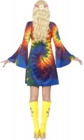 Preview: Colorful hippie dress with trumpet sleeves