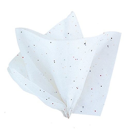 5 vakken inpakpapier wit met glitter
