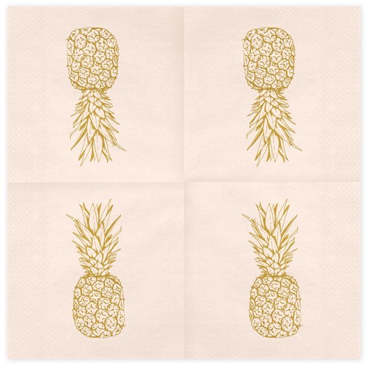 20 serviettes d'été ananas Aloha 33cm 2