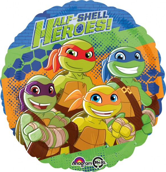 Folienballon Ninja Turtles Half Shell Heroes rund