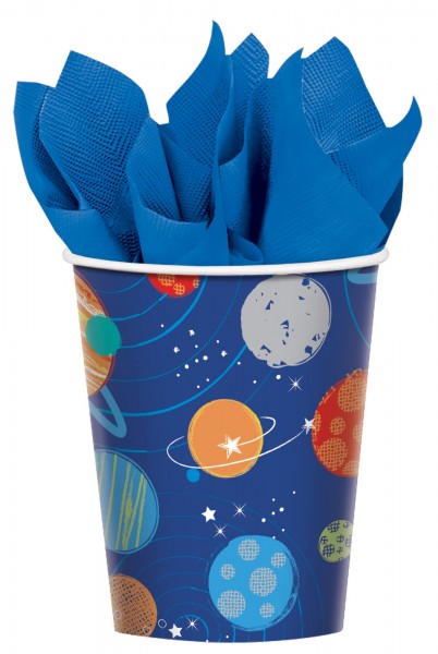 8 space party cups 266ml