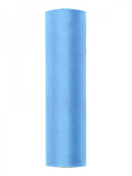 Tessuto organza azzurro 9m x 16cm