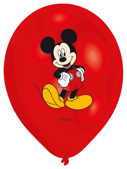 6 Mickey Mouse Familie Luftballons 27,5cm 3
