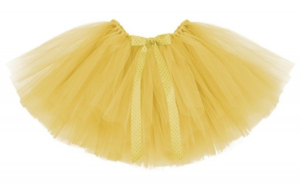 Tutu nederdel med sløjfe i honning gul 34 cm