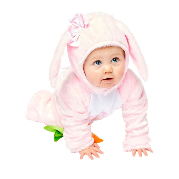 Różowy kostium królika dla niemowląt