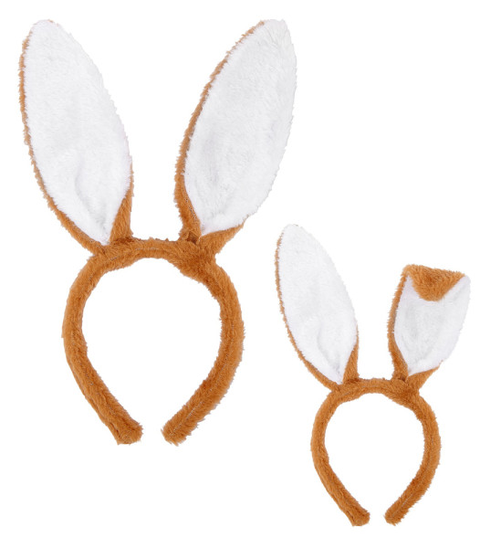 Króliczek pluszowe uszy królika w kolorze brązowym