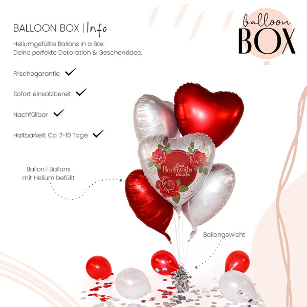 Heliumballon in der Box Hochzeitswünsche 3