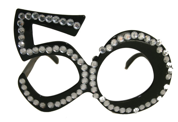 Crazy 50th birthday glasses