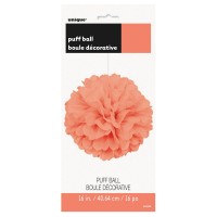 Anteprima: Fluffy Pompon Decoration Coral 40cm