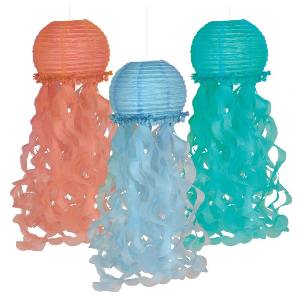 3 méduses de lanternes de rêve de sirène