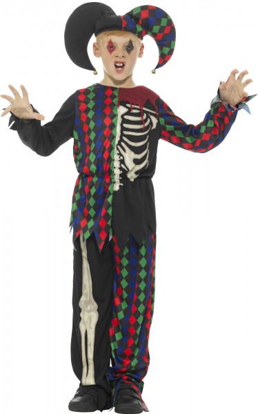 Jolly Jester Horror Fool Child Costume