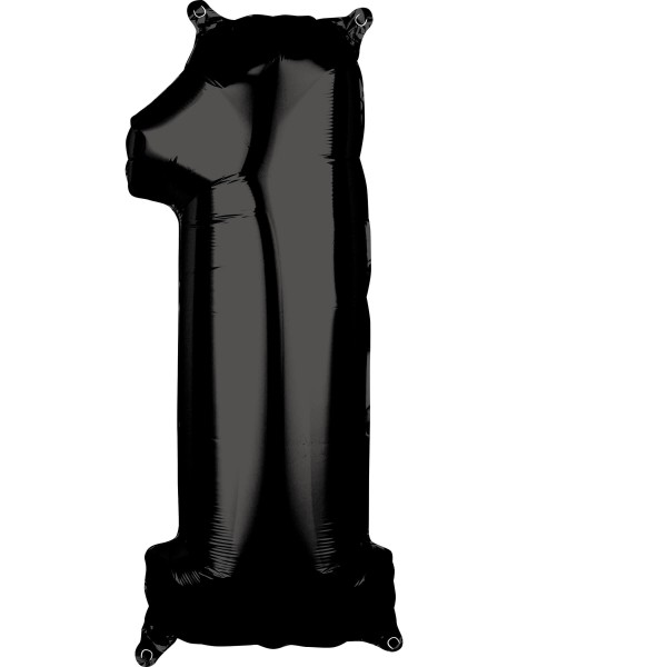 Palloncino nero numero 1 66cm