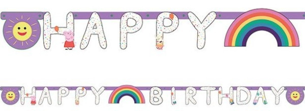 Peppa Pig Rainbow Birthday Garland 2.1m