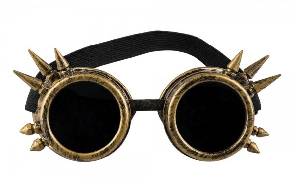 Złote okulary steampunk