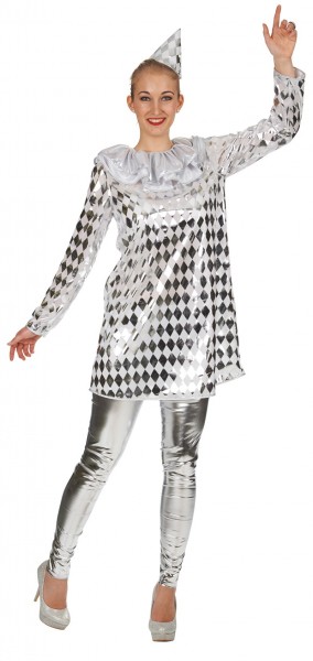 Robe Pierrot argentée