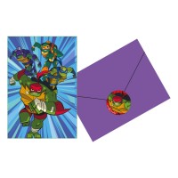 8 kart Zaproszeń na Przygody Żółwi Ninja