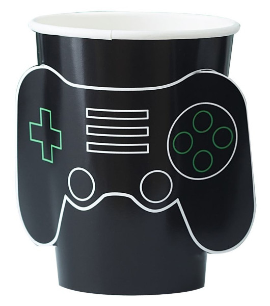 8 gaming mugs black 250ml
