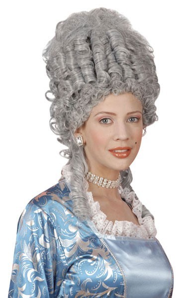 Perruque baroque grise pour femme