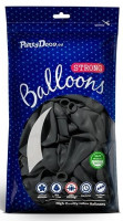 10 party star balloons anthracite 27cm