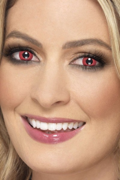Electro Red daily contact lenses