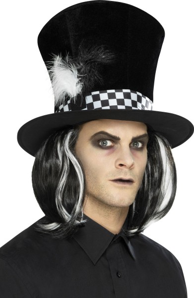 Mad Hatter Top Hat With Hair