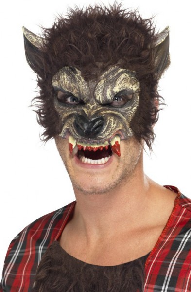 Demi-masque de loup-garou Halloween