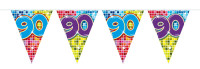 Groovy 90th Birthday Wimpelkette 3m