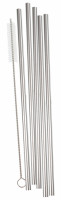 5 stainless steel straws with brush